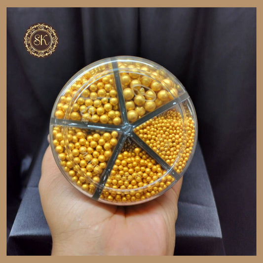 Sprinkles | Cake Sugar Balls | Combo | Srinkles For Cake Decorating | Cake Toppings | Golden Pearls | Sprinkles 5 IN 1 Jar  - 350g.