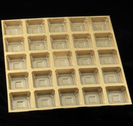 Golden Tray 25 cavity 5*5 Pack of 10 Sweetkraft | Baking supplies