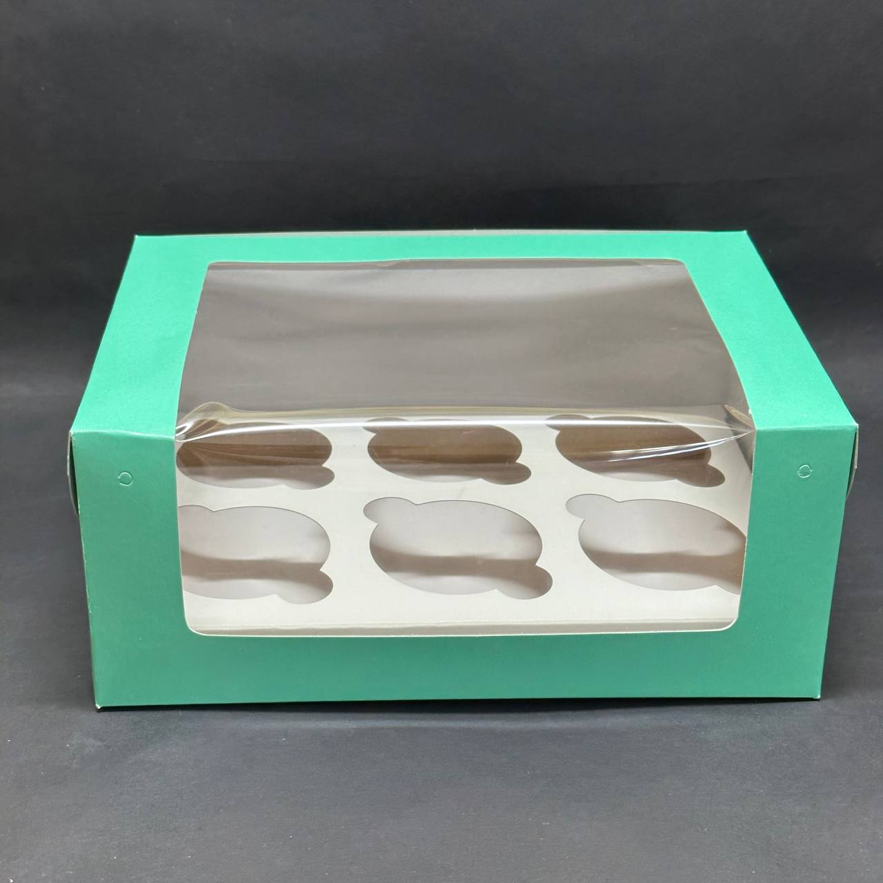 Cupcake L-shape window box - Green Sweetkraft | Baking supplies