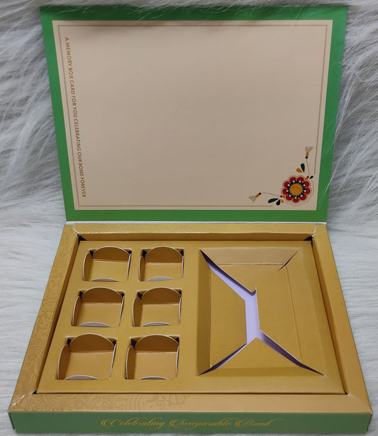 Raksha Bandhan Book Case Box (Green) Sweetkraft | Baking supplies