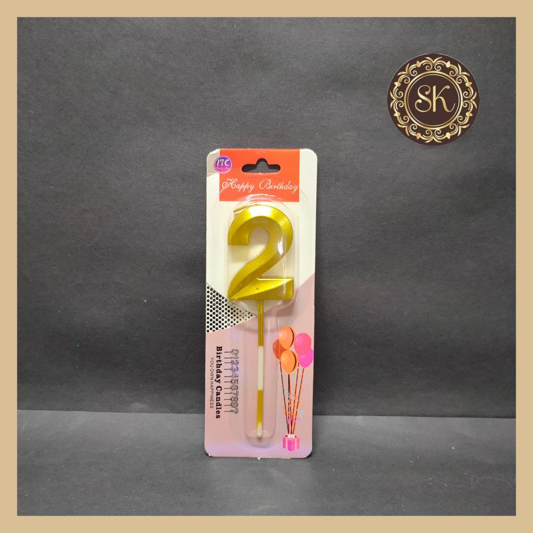 Number Candle, golden colour Sweetkraft | Baking supplies