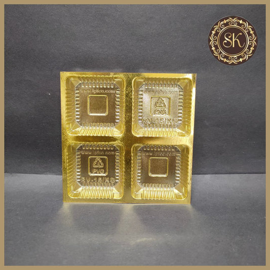 Golden cavity tray 2*2 - (Pack of 10) Sweetkraft | Baking supplies