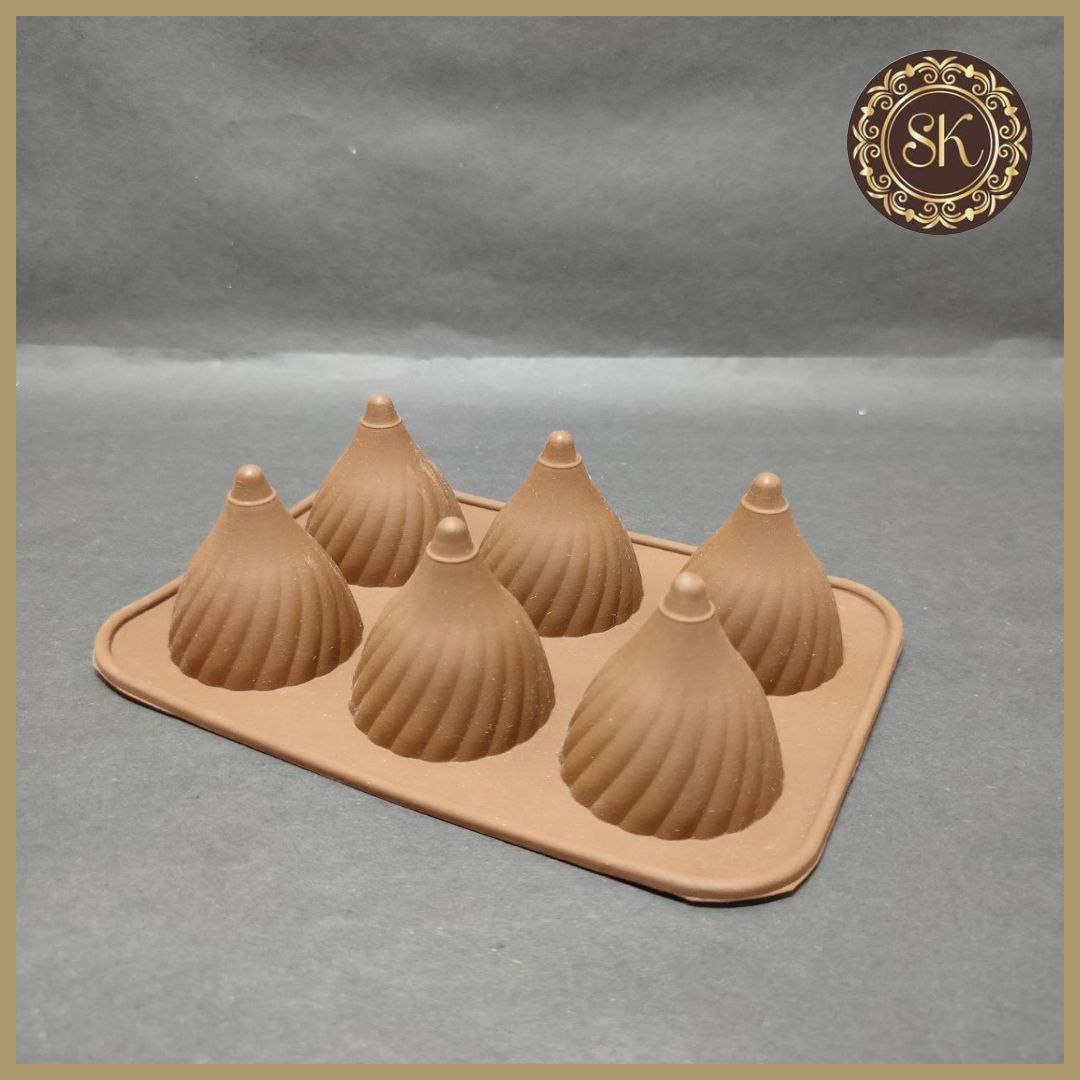 SIlicon 6 Modak Mould – Sweetkraft | Baking supplies