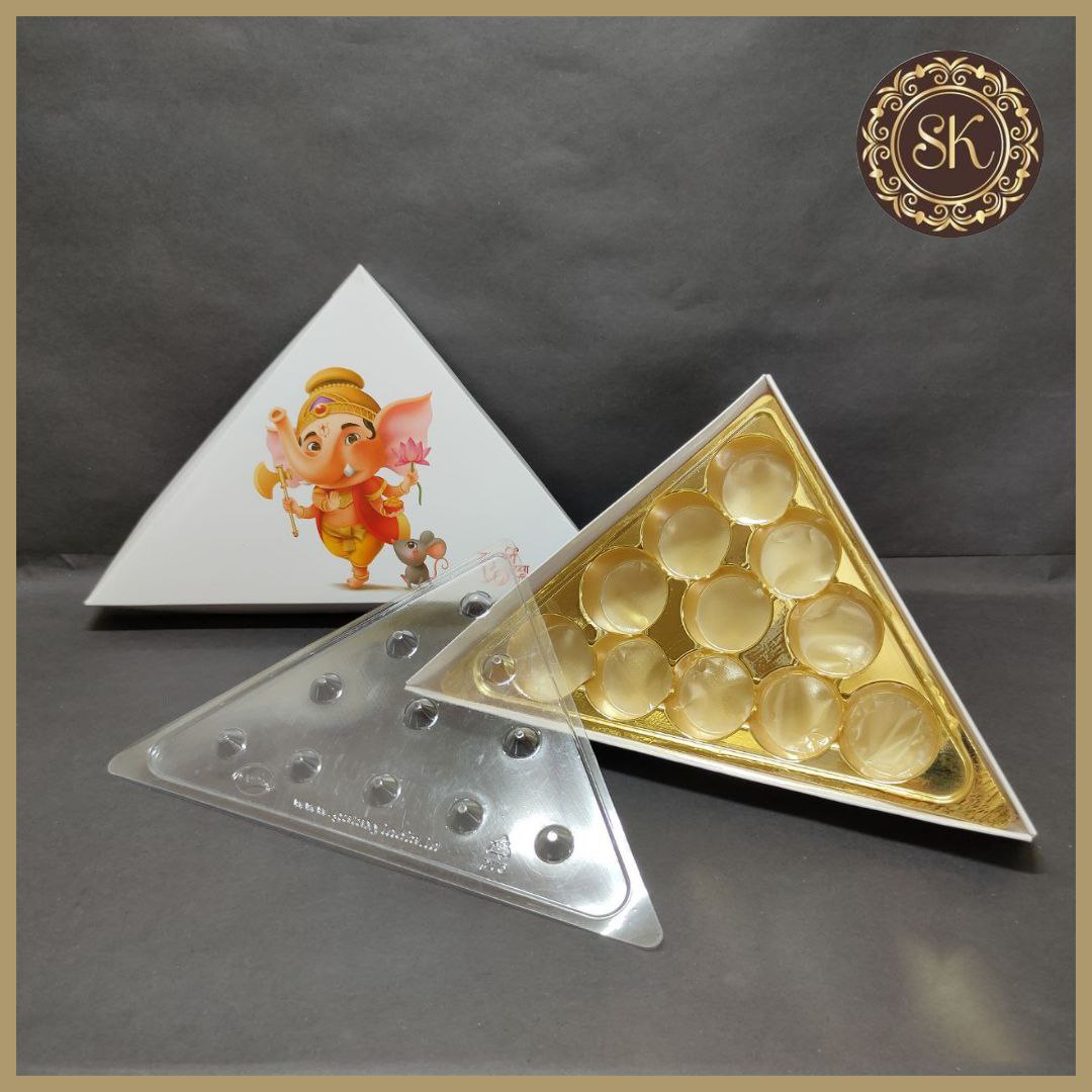 Ganpati Triangle Box 11 Cavity Sweetkraft | Baking supplies