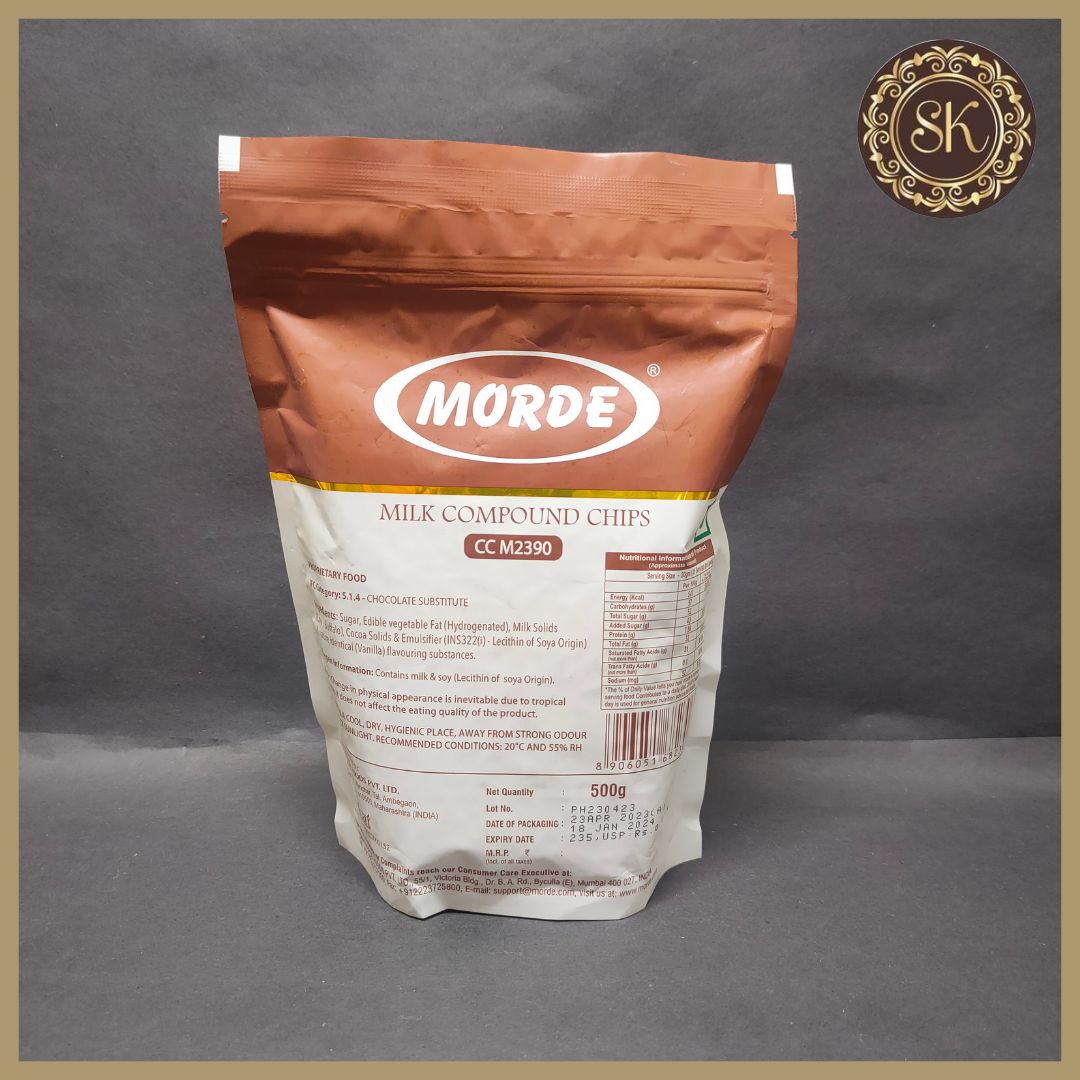 Milk compound chips- Morde 500gms Sweetkraft | Baking supplies