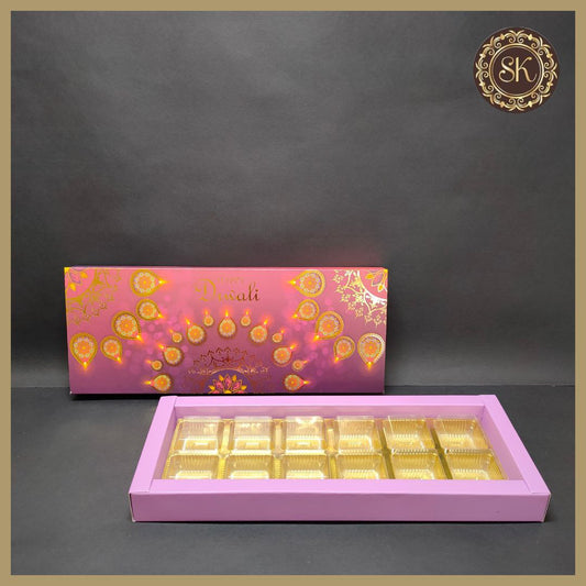 12 Diwali Box with Cavity & Lid (D.No-001) Sweetkraft | Baking supplies