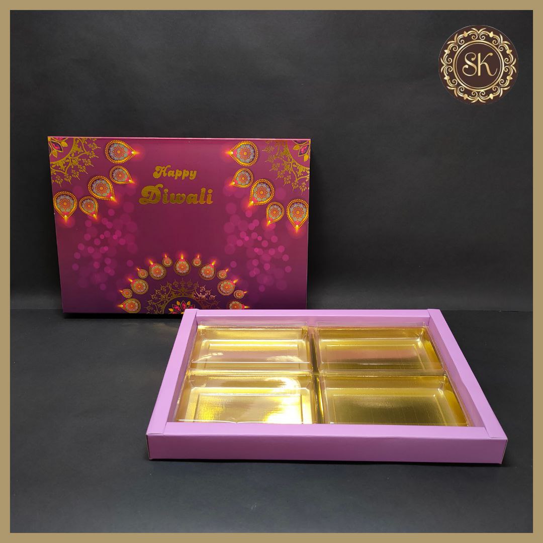 24 Diwali Box with Partition Cavity & Lid (D.No-001) Sweetkraft | Baking supplies