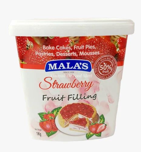 Strawberry Fruit Filling 1kg - Mala's Sweetkraft | Baking supplies
