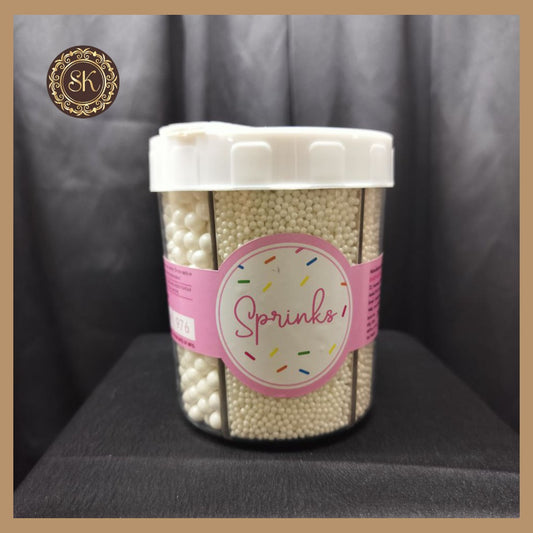 Sprinkles | Cake Sugar Balls | Combo | Srinkles For Cake Decorating | Cake Toppings | White Pearls | Sprinkles 5 IN 1 Jar  - 350g.