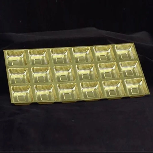 Golden tray 6*3 Pack of 10 Sweetkraft | Baking supplies