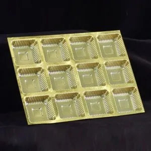 Golden cavity tray 4*3 Pack of 10 Sweetkraft | Baking supplies