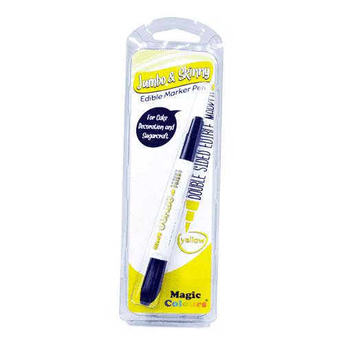 Jumbo & Skinny Edible Marker Yellow Sweetkraft | Baking supplies