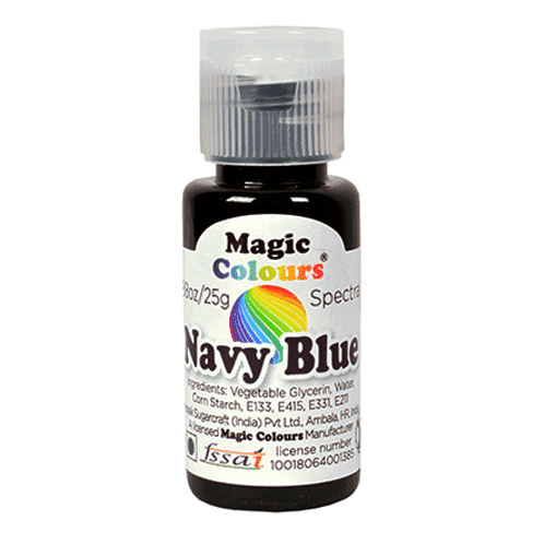 Magic Gel Colours - Navy Blue 25gms Sweetkraft | Baking supplies