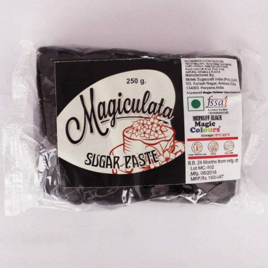 Midnight Black Fondant - Magic Sweetkraft | Baking supplies