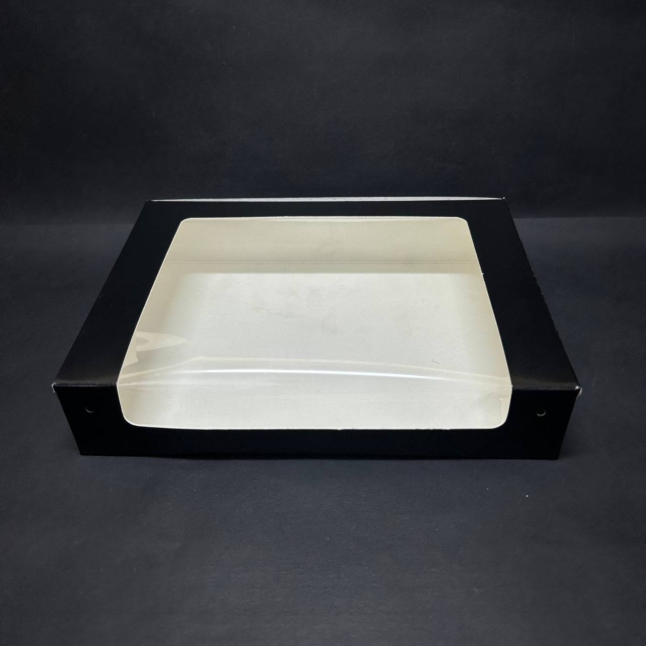 Black Brownie Window  Box - L-shaped Sweetkraft | Baking supplies