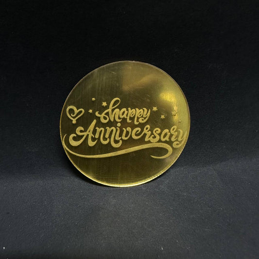 Happy wedding anniversary coins pack of 5 Sweetkraft | Baking supplies