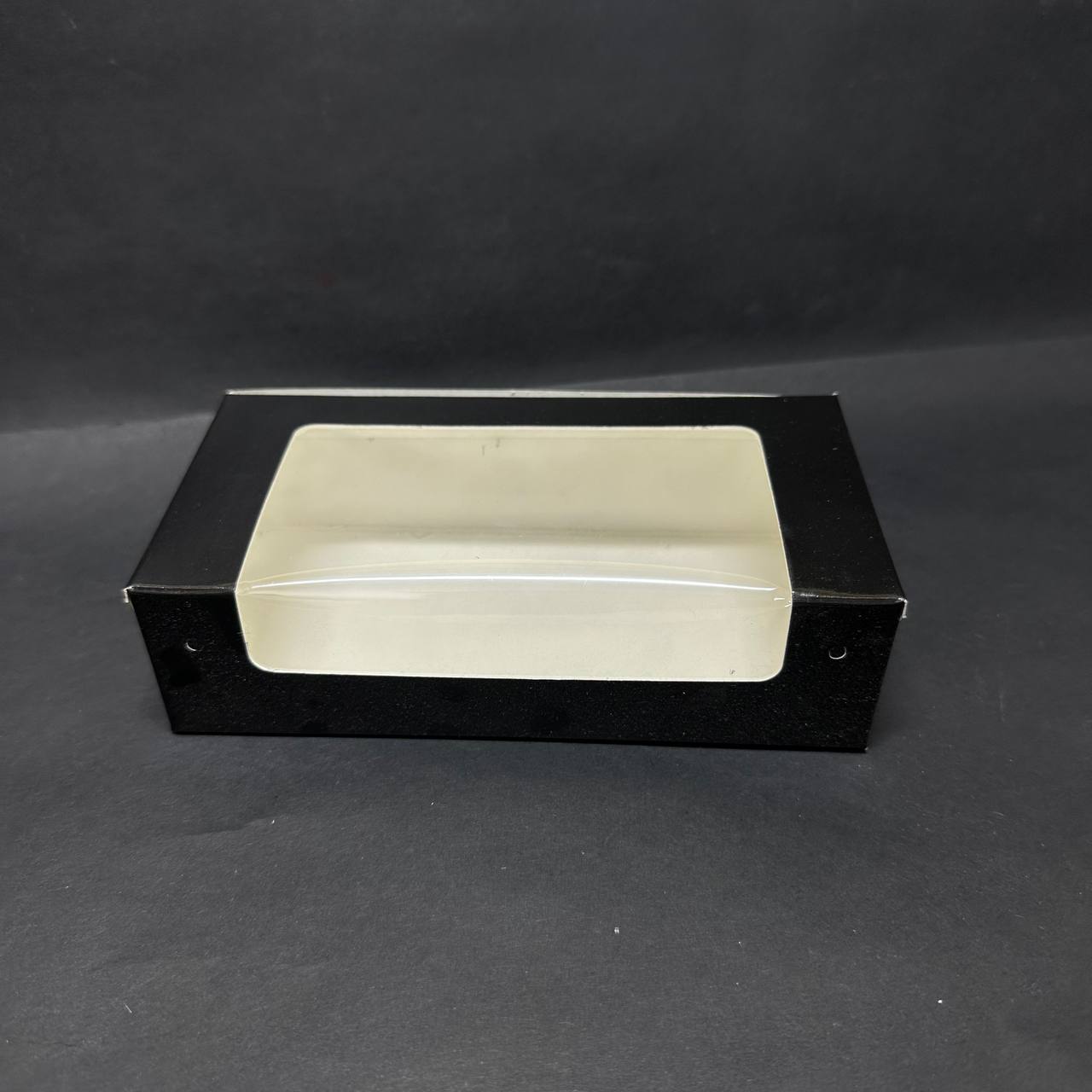 Black Brownie Window  Box - L-shaped Sweetkraft | Baking supplies