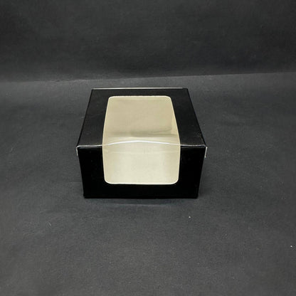 Black Brownie Window  Box - L-shaped Sweetkraft | Baking supplies